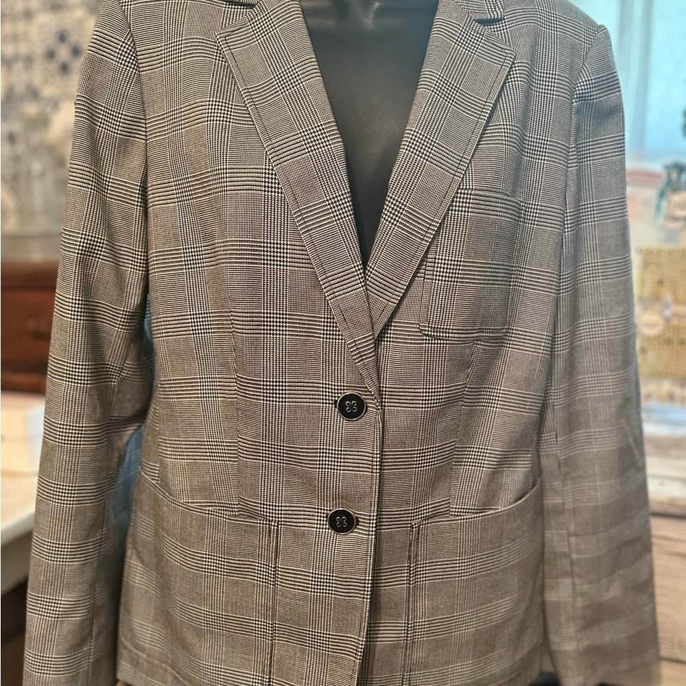 Tommy Hilfiger Gray Plaid Blazer